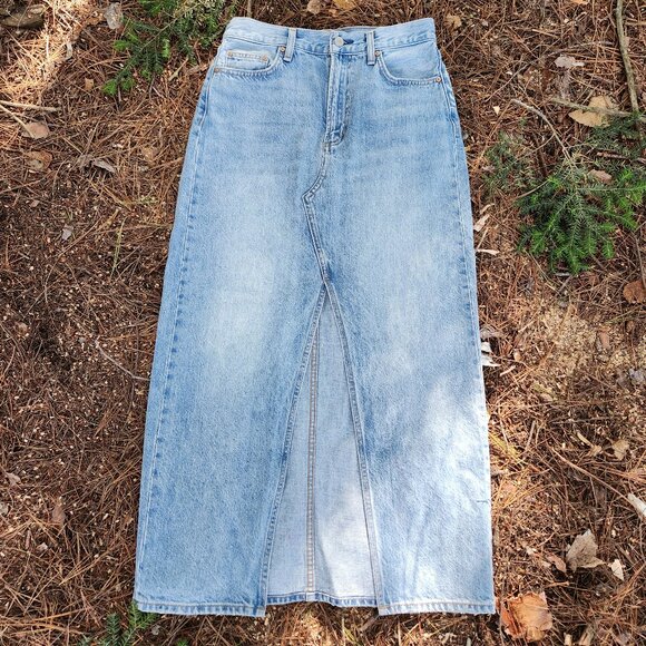 ARITZIA Denim Forum Skirt 26 - Picture 1 of 3